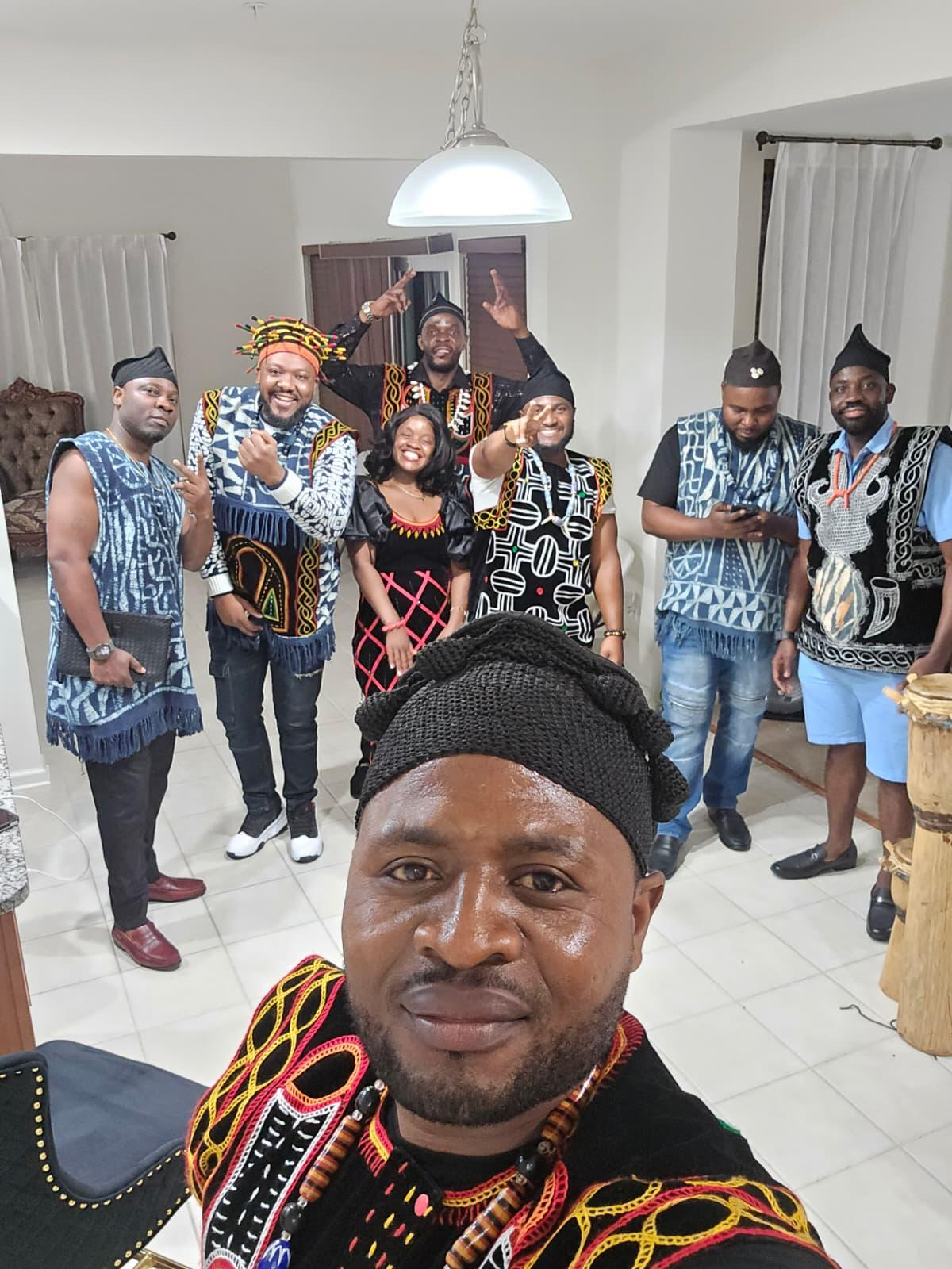 DEM USA members celebrating together in traditional attire