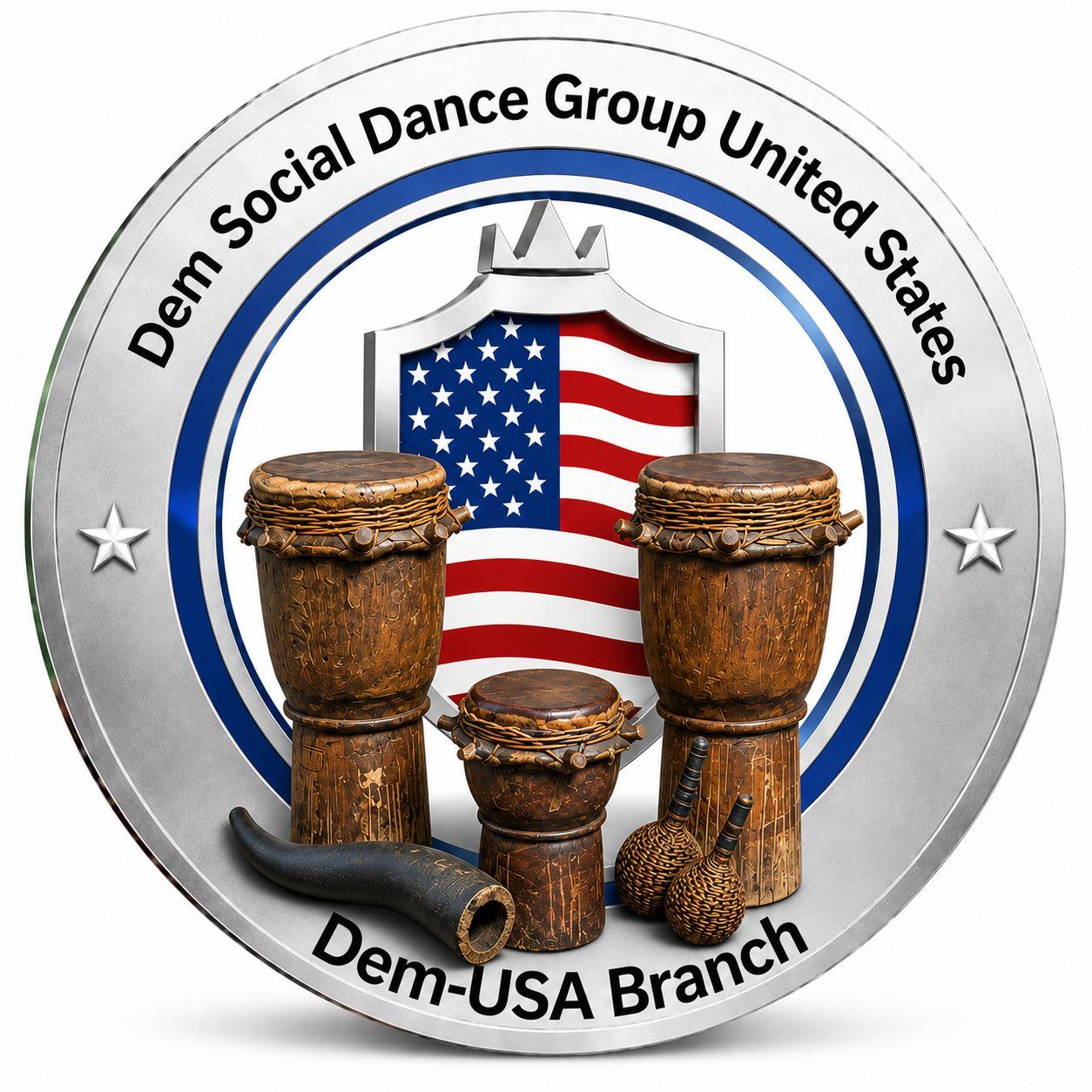 Dem Social Dance Group United States — Dem-USA Branch logo